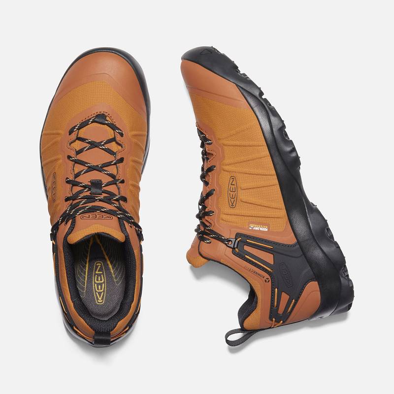 Keen Venture Waterproof Wanderschuhe Herren DE-31749 Pumpkin Spice/Black - Keen Herrenschuhe Orange